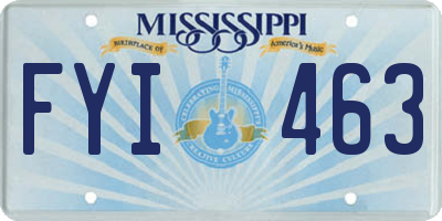 MS license plate FYI463