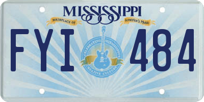 MS license plate FYI484