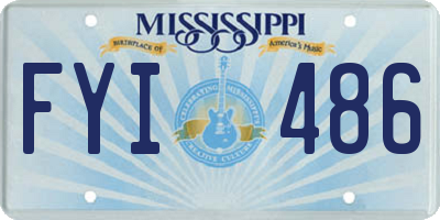 MS license plate FYI486