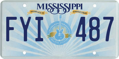 MS license plate FYI487