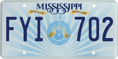 MS license plate FYI702