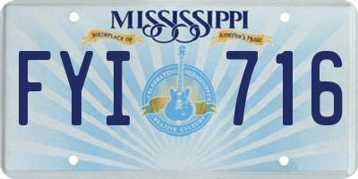 MS license plate FYI716