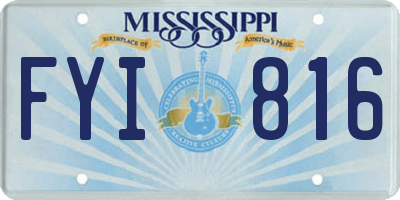 MS license plate FYI816