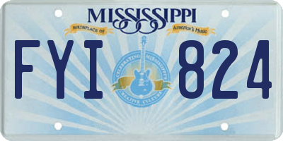 MS license plate FYI824