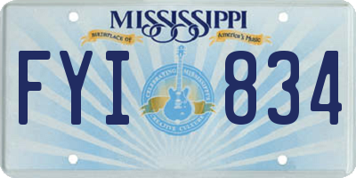 MS license plate FYI834