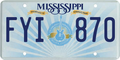 MS license plate FYI870