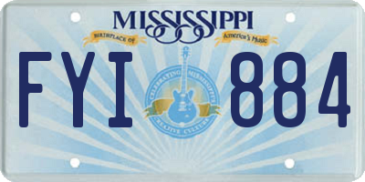 MS license plate FYI884
