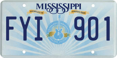 MS license plate FYI901