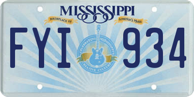 MS license plate FYI934