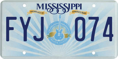 MS license plate FYJ074