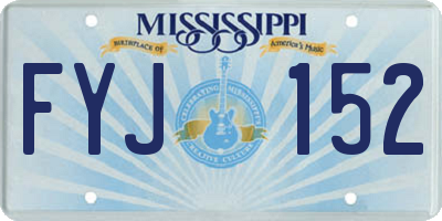 MS license plate FYJ152