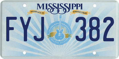 MS license plate FYJ382