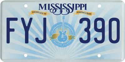 MS license plate FYJ390