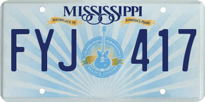 MS license plate FYJ417