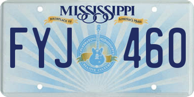 MS license plate FYJ460