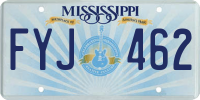 MS license plate FYJ462