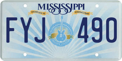 MS license plate FYJ490