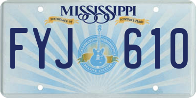 MS license plate FYJ610