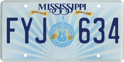 MS license plate FYJ634