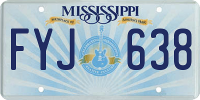 MS license plate FYJ638