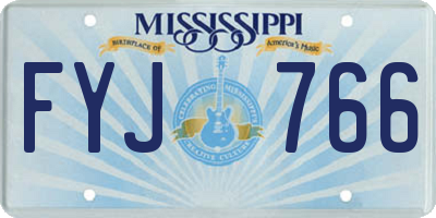 MS license plate FYJ766