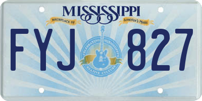 MS license plate FYJ827
