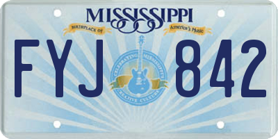 MS license plate FYJ842