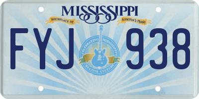 MS license plate FYJ938