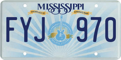 MS license plate FYJ970