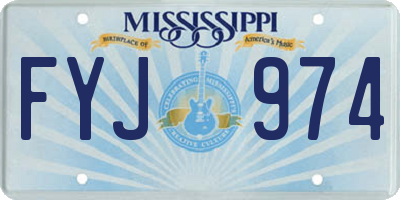 MS license plate FYJ974