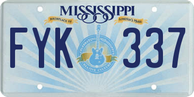MS license plate FYK337
