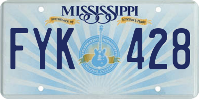 MS license plate FYK428