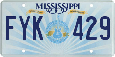 MS license plate FYK429