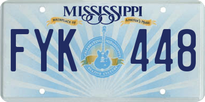 MS license plate FYK448