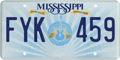 MS license plate FYK459