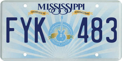 MS license plate FYK483