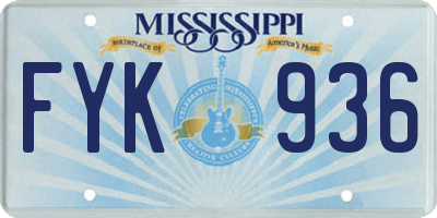 MS license plate FYK936
