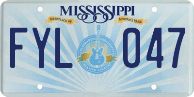 MS license plate FYL047