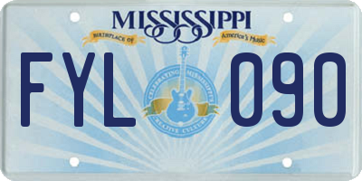 MS license plate FYL090