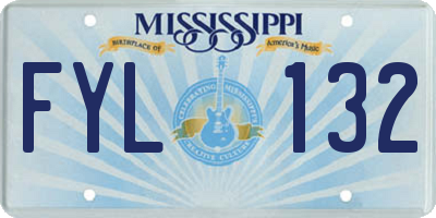 MS license plate FYL132