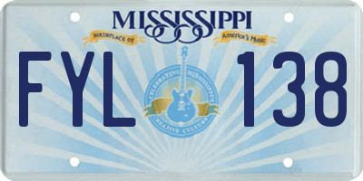 MS license plate FYL138