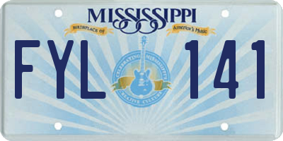MS license plate FYL141