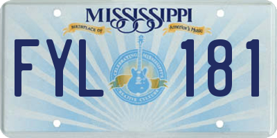 MS license plate FYL181