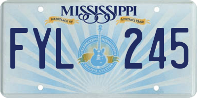 MS license plate FYL245