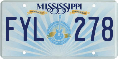 MS license plate FYL278