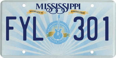 MS license plate FYL301