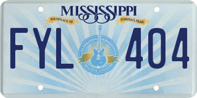 MS license plate FYL404