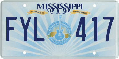 MS license plate FYL417