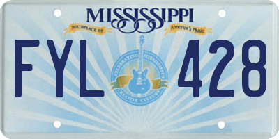 MS license plate FYL428