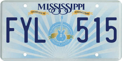 MS license plate FYL515